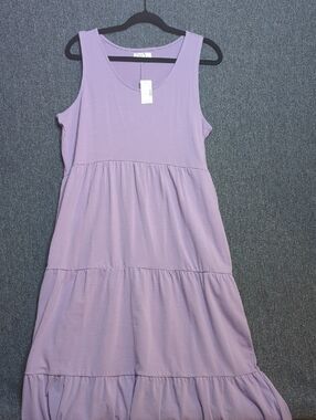 Maurices Lavender Sleeveless Tiered Maxi Dress
